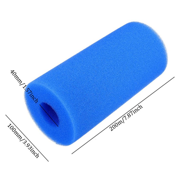 3 Sizes Swimming Pool Filter Foam Reusable Washable Sponge Cartridge Foam Bubble Jetted Pure SPA for Intex A H S1 Type - Blue-2