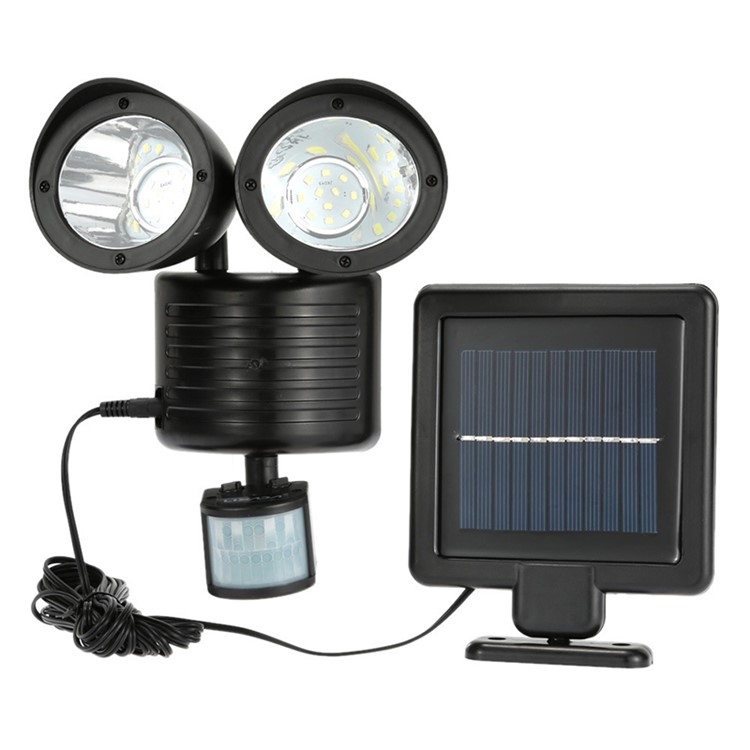 Solar Garden Light Human Body Induction Double-Headed 22-LED Outdoor Wall Lamp-3