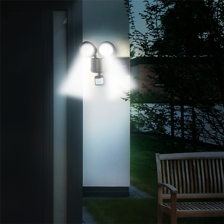 Solar Garden Light Human Body Induction Double-Headed 22-LED Outdoor Wall Lamp-6