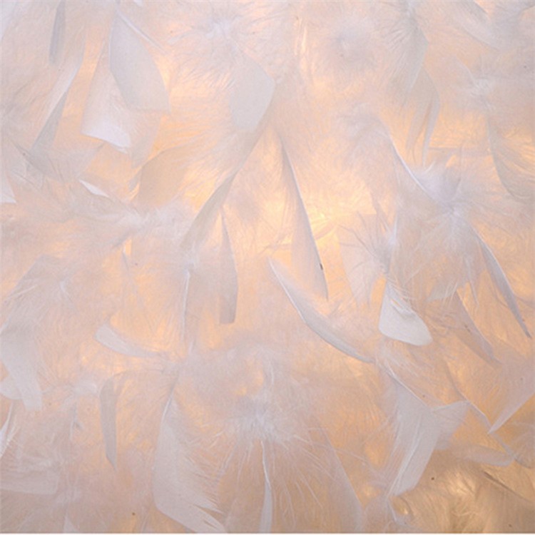 Pantalla LED Lámpara De Mesa Plumas Elegante Luz Mesita De Noche Dormitorio Iluminación De Oficina Decoración - Enchufe De La UE-2