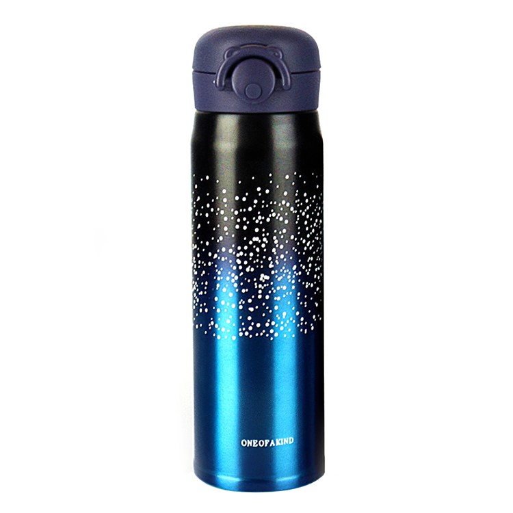 500ML Starry Sky Gradient Color Stainless Steel Insulating Cup - Blue-1