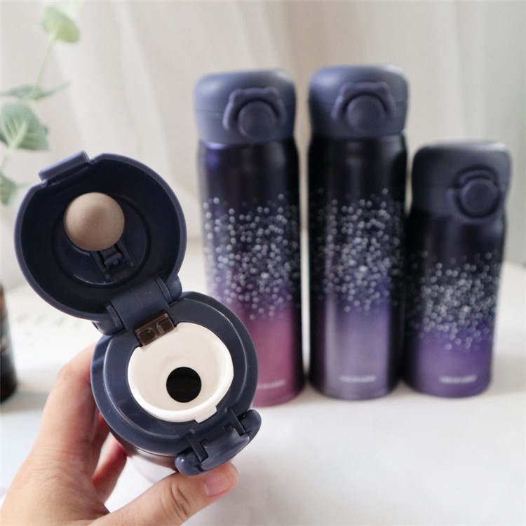 500ML Starry Sky Gradient Color Stainless Steel Insulating Cup - Purple-4