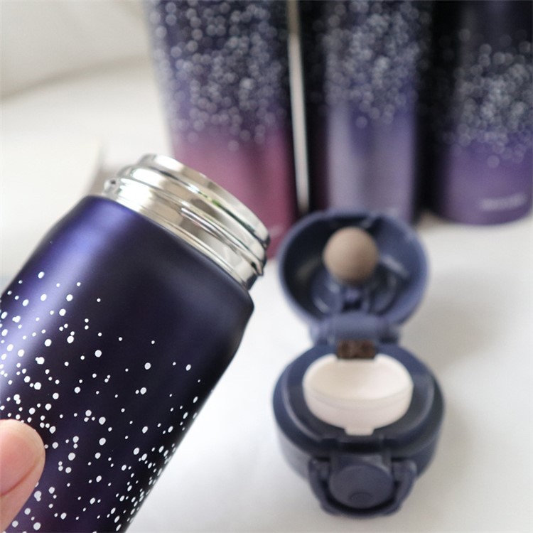 500ML Starry Sky Gradient Color Stainless Steel Insulating Cup - Purple-5