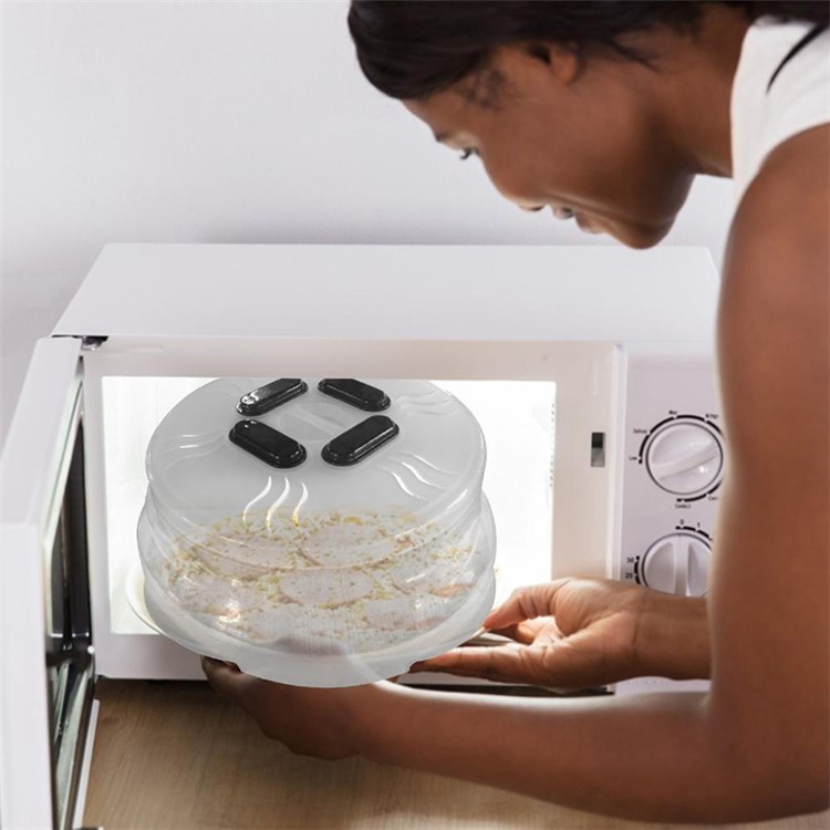 Microwave Oven Folding Strong Magnet Anti-splash Hover Cover-4