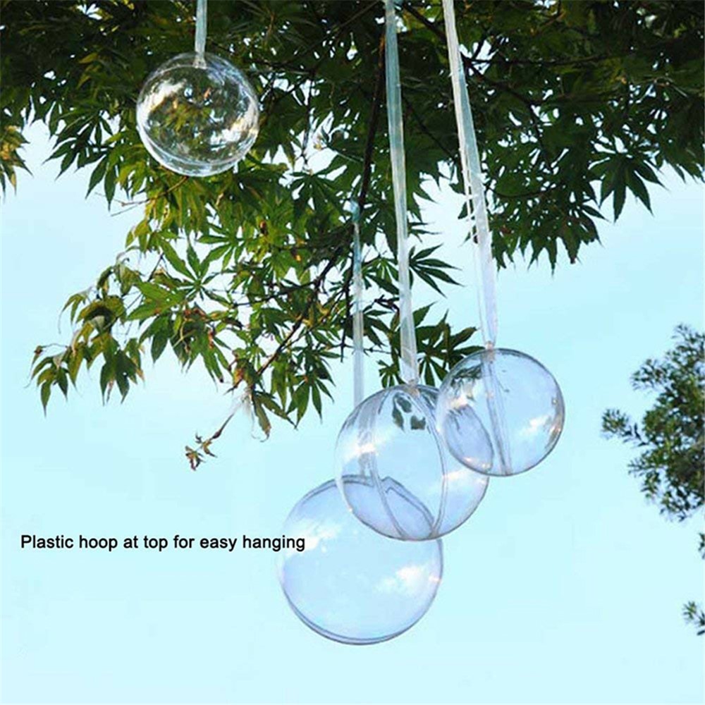 6cm Clear Plastic Ball Christmas Decoration Hanging Ball-3