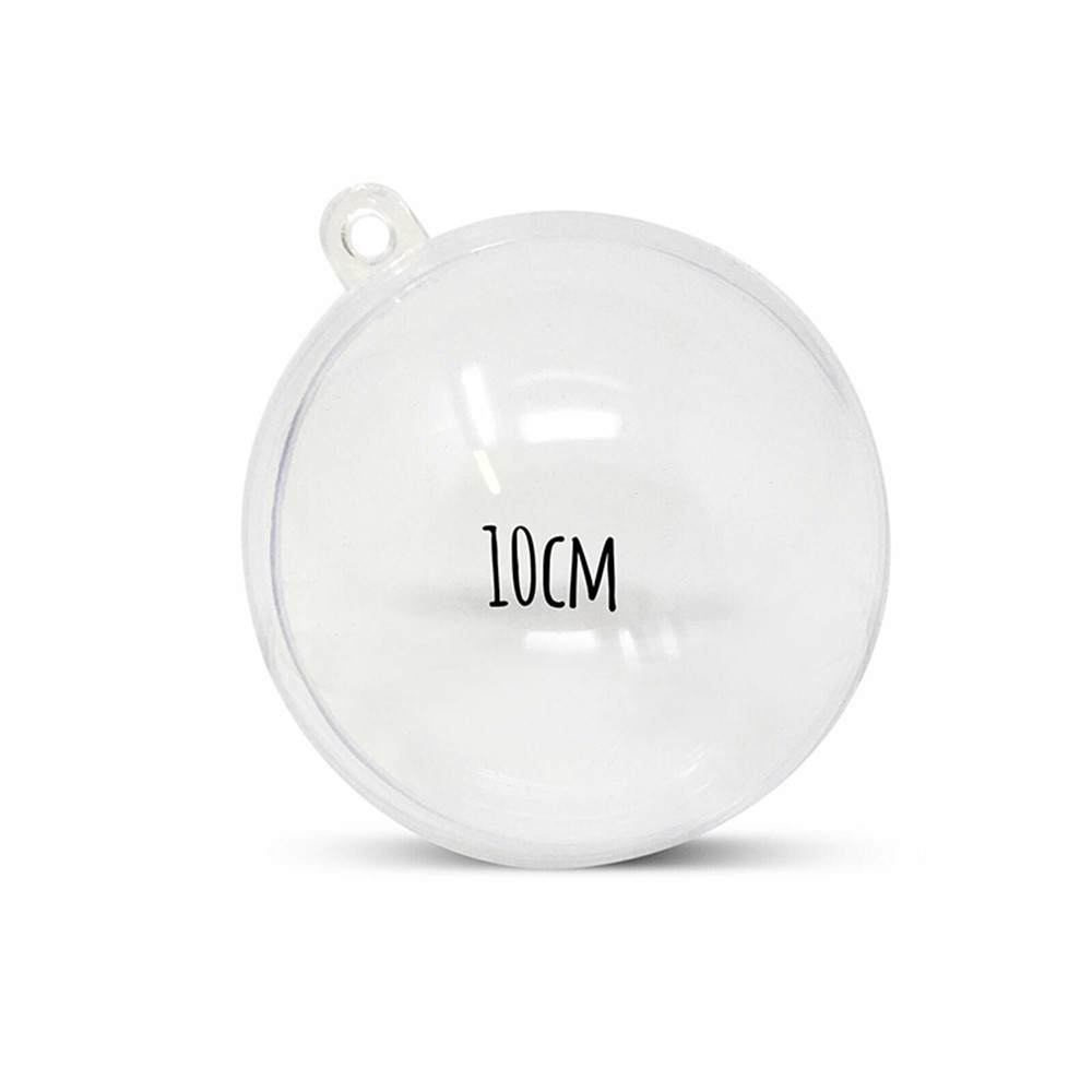 10cm Christmas Decoration Hanging Ball Clear Plastic Ball-1