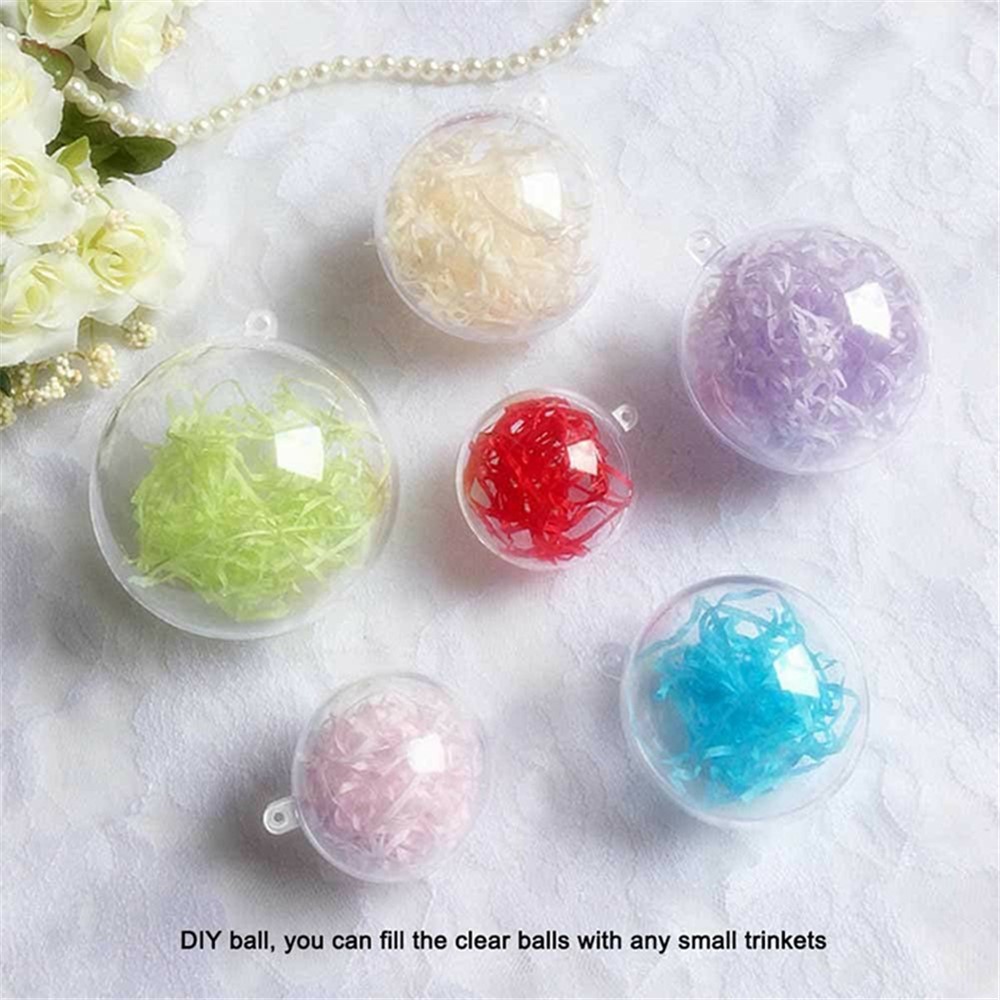 10cm Christmas Decoration Hanging Ball Clear Plastic Ball-5