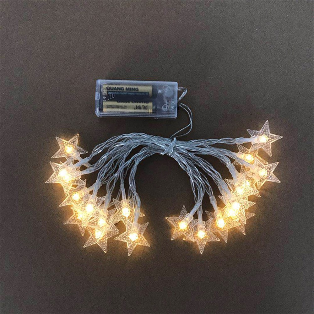 5m 50-led Stars Lightning Strips for Home Party Holiday Occasion - Warm White-1