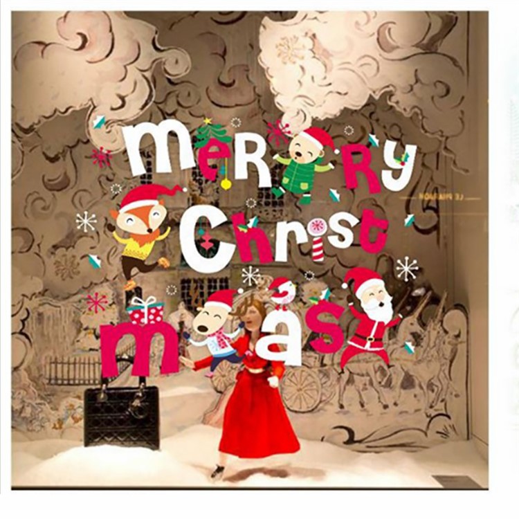 Christmas Series Window Decal Sticker DIY Window Decoration Ornament - Style A-6