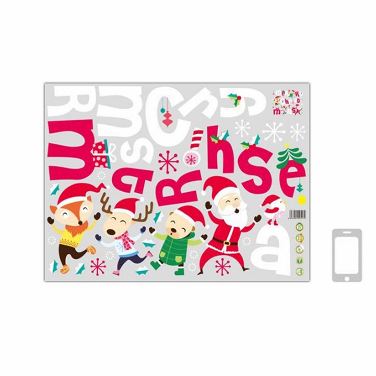 Christmas Series Window Decal Sticker DIY Window Decoration Ornament - Style A-9
