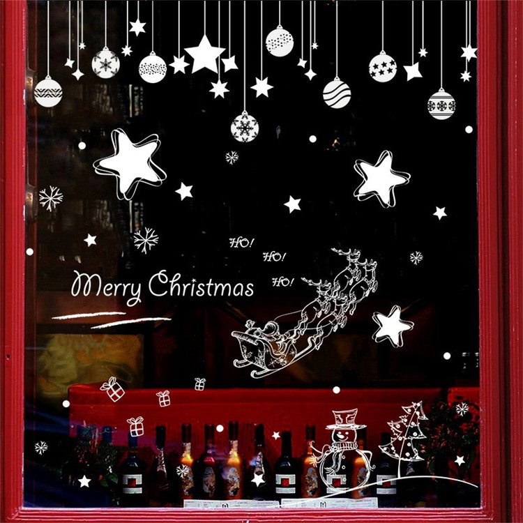 Christmas Series Window Decal Sticker DIY Window Decoration Ornament - Style C-1