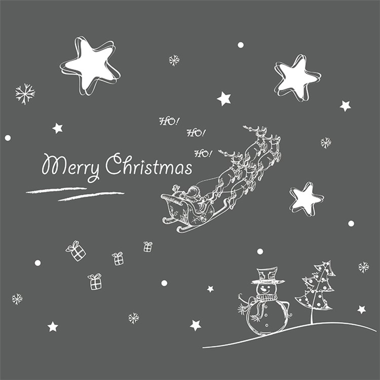 Christmas Series Window Decal Sticker DIY Window Decoration Ornament - Style C-3