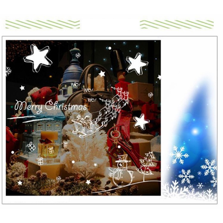 Christmas Series Window Decal Sticker DIY Window Decoration Ornament - Style C-5