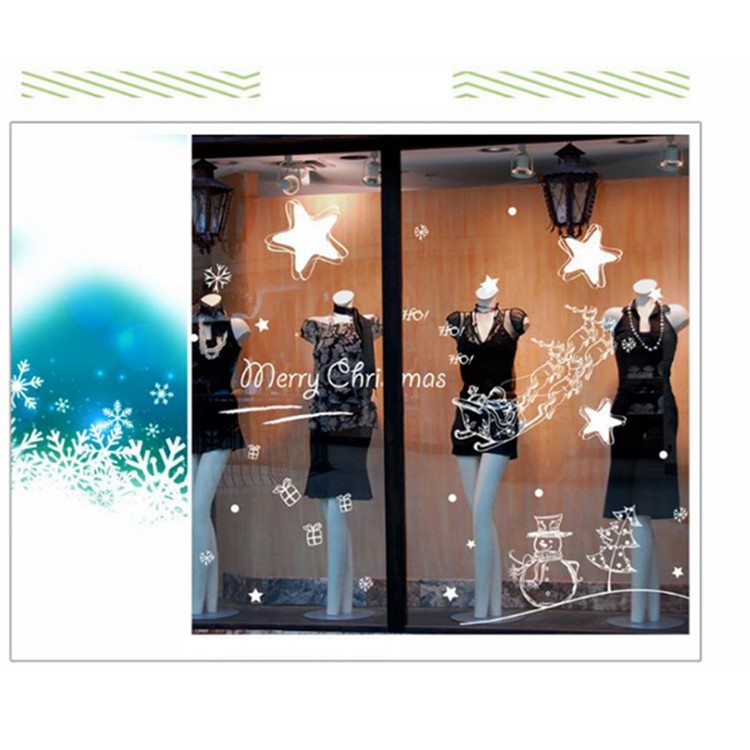 Christmas Series Window Decal Sticker DIY Window Decoration Ornament - Style C-6