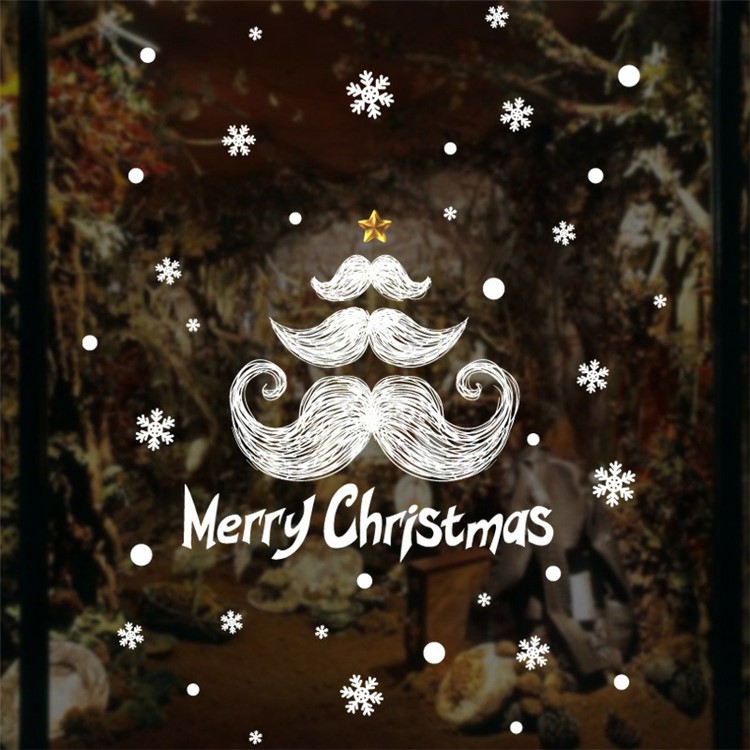 Christmas Series Window Decal Sticker DIY Window Decoration Ornament - Style D-1