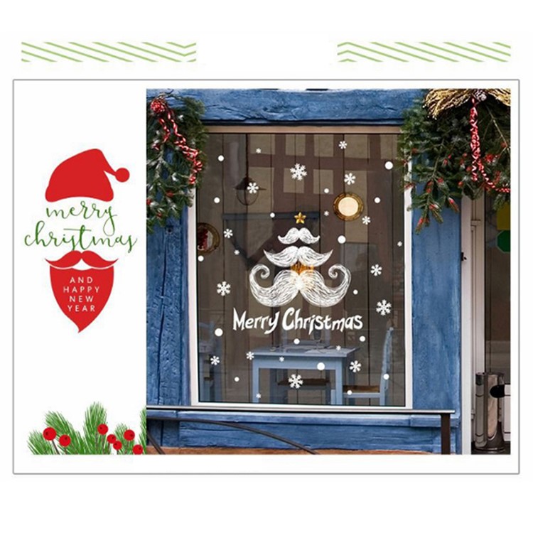 Christmas Series Window Decal Sticker DIY Window Decoration Ornament - Style D-4
