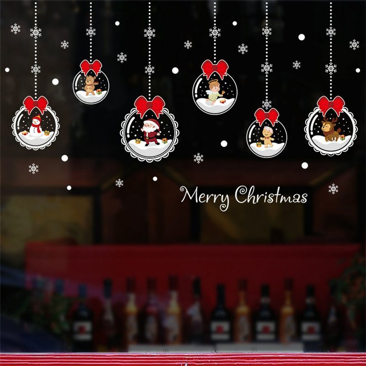 Christmas Series Window Decal Sticker DIY Window Decoration Ornament - Style E-1