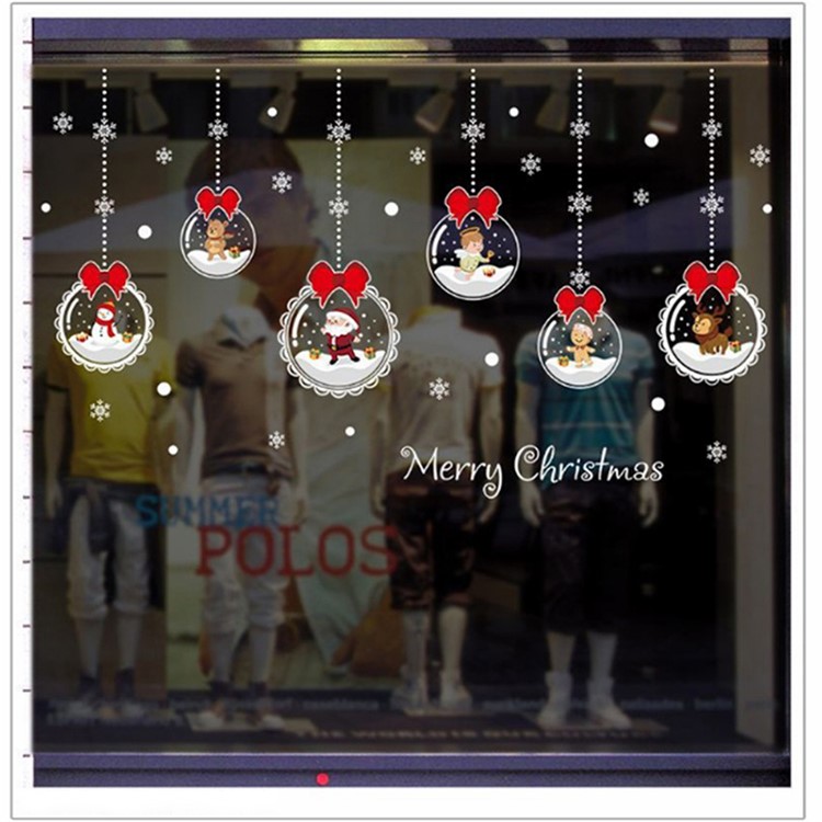 Christmas Series Window Decal Sticker DIY Window Decoration Ornament - Style E-2