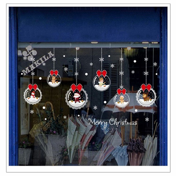 Christmas Series Window Decal Sticker DIY Window Decoration Ornament - Style E-3