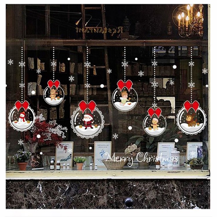 Christmas Series Window Decal Sticker DIY Window Decoration Ornament - Style E-4