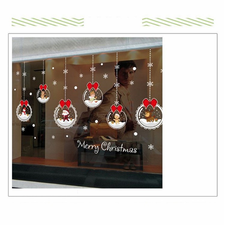 Christmas Series Window Decal Sticker DIY Window Decoration Ornament - Style E-6