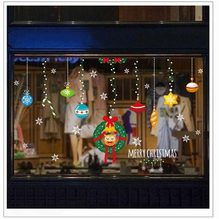 Christmas Series Window Decal Sticker DIY Window Decoration Ornament - Style F-2