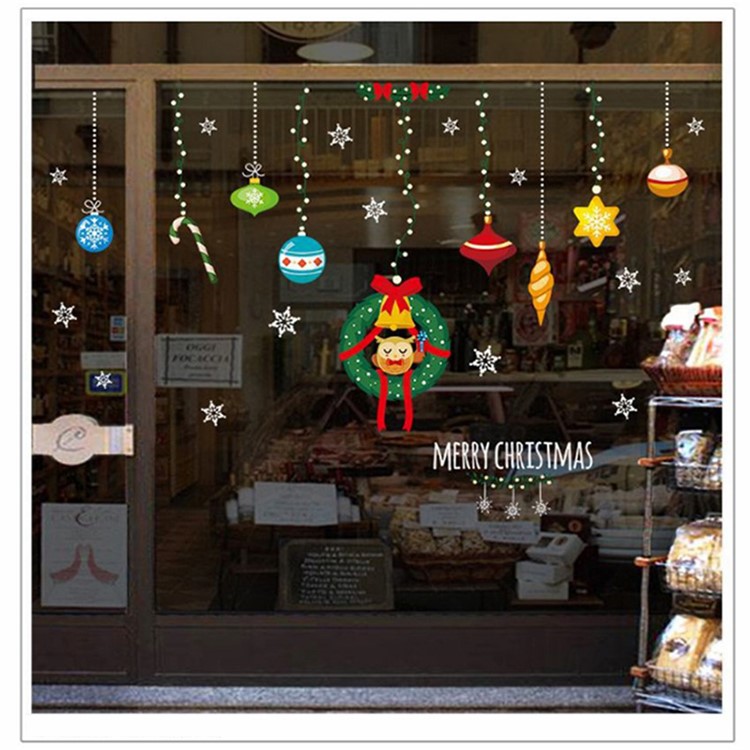 Christmas Series Window Decal Sticker DIY Window Decoration Ornament - Style F-3