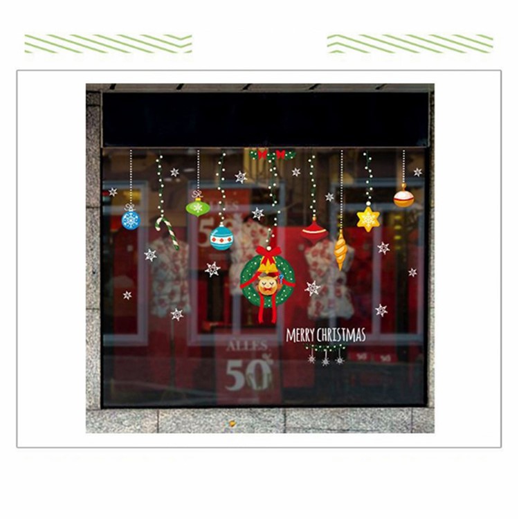 Christmas Series Window Decal Sticker DIY Window Decoration Ornament - Style F-4