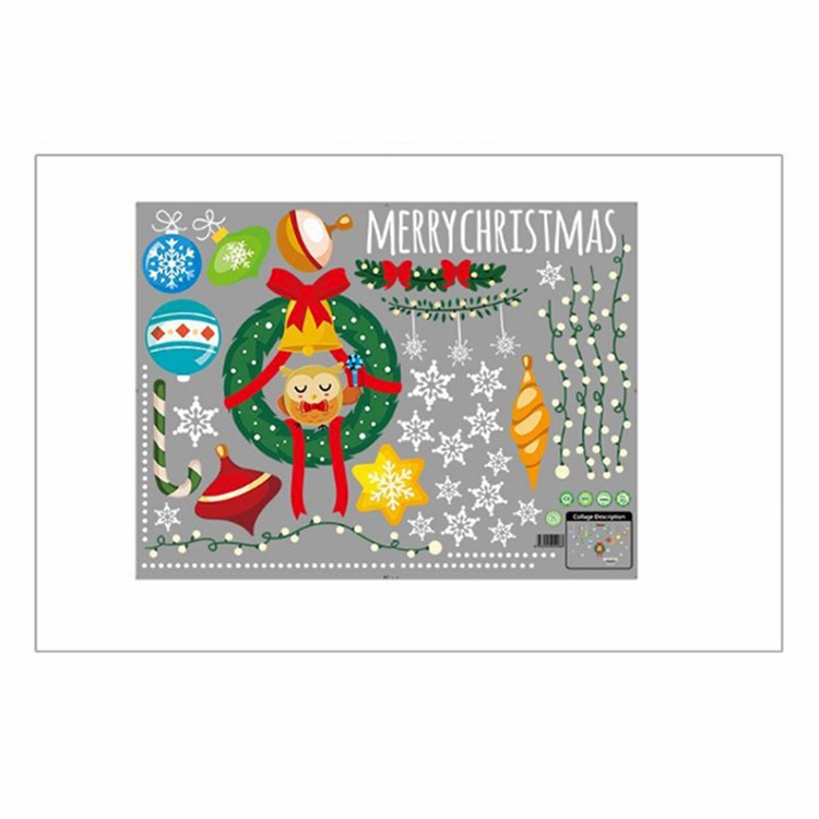 Christmas Series Window Decal Sticker DIY Window Decoration Ornament - Style F-7