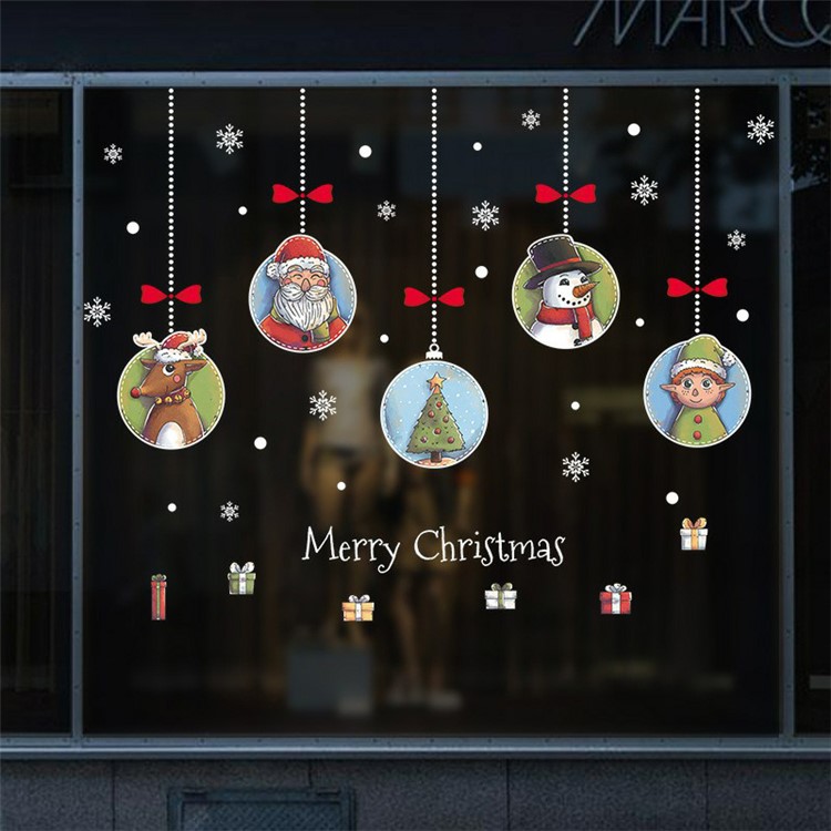 Christmas Series Window Decal Sticker DIY Window Decoration Ornament - Style G-1