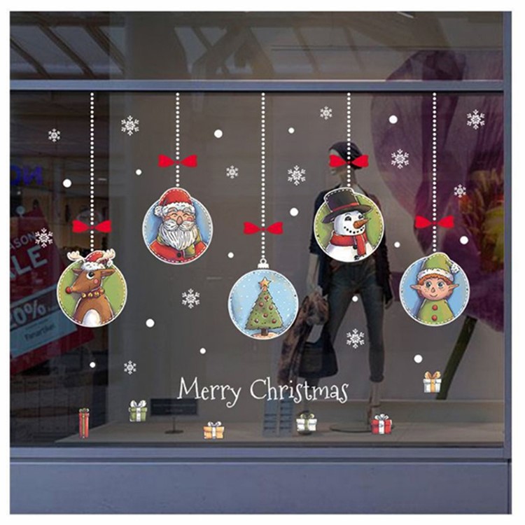 Christmas Series Window Decal Sticker DIY Window Decoration Ornament - Style G-2
