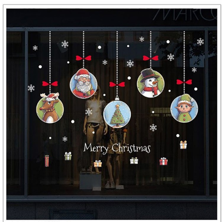 Christmas Series Window Decal Sticker DIY Window Decoration Ornament - Style G-3