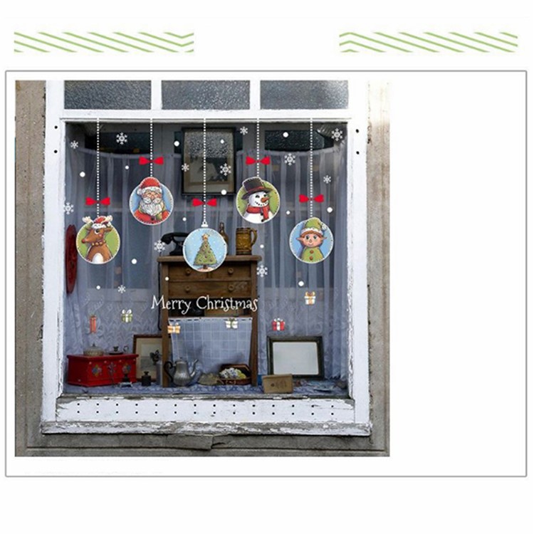 Christmas Series Window Decal Sticker DIY Window Decoration Ornament - Style G-5