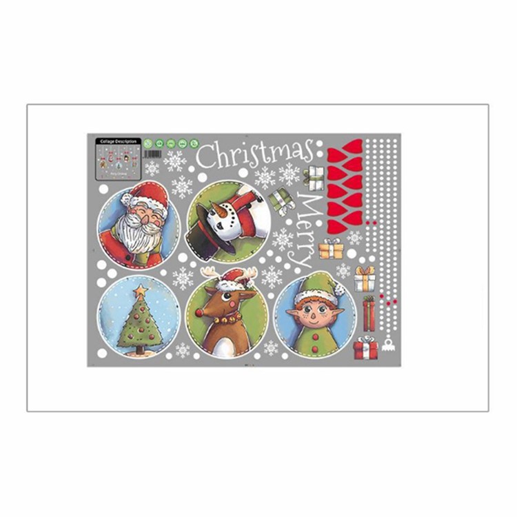 Christmas Series Window Decal Sticker DIY Window Decoration Ornament - Style G-6