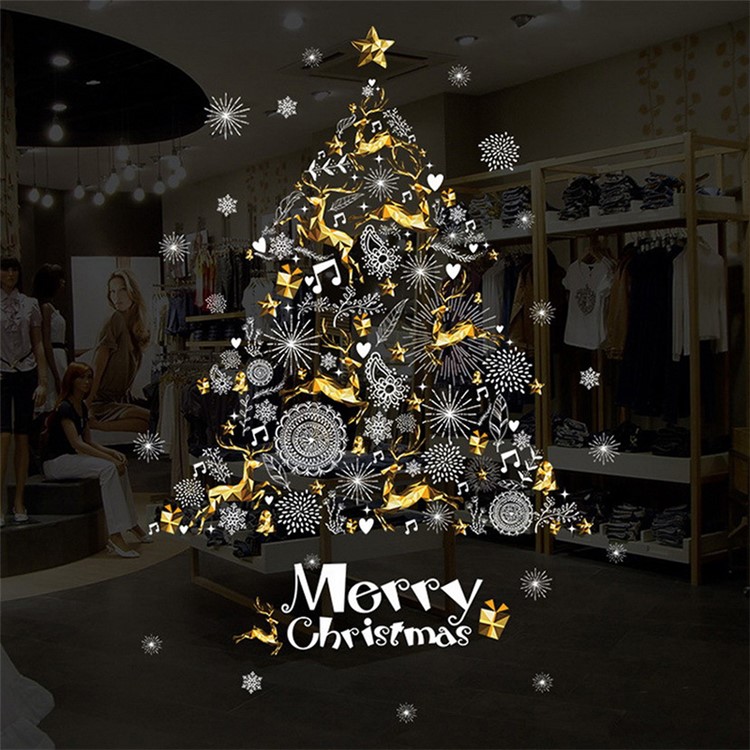 Christmas Tree Window Decoration Window Decal Sticker DIY Decal-2