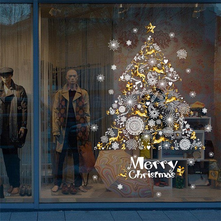 Christmas Tree Window Decoration Window Decal Sticker DIY Decal-4