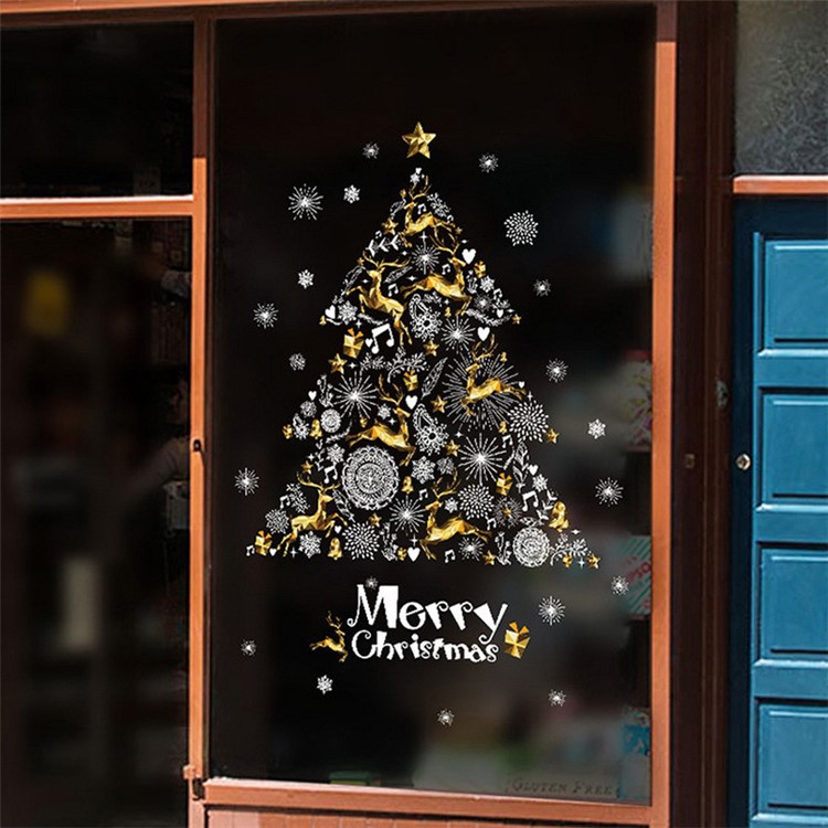 Christmas Tree Window Decoration Window Decal Sticker DIY Decal-5