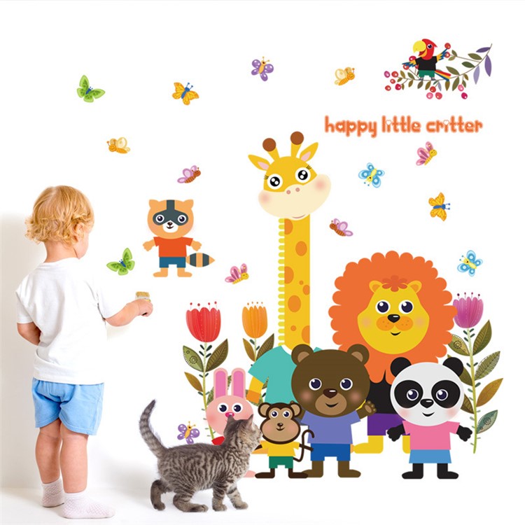 Cartoon Animals Pattern Removable Wall Decal DIY Wall Sticker-1