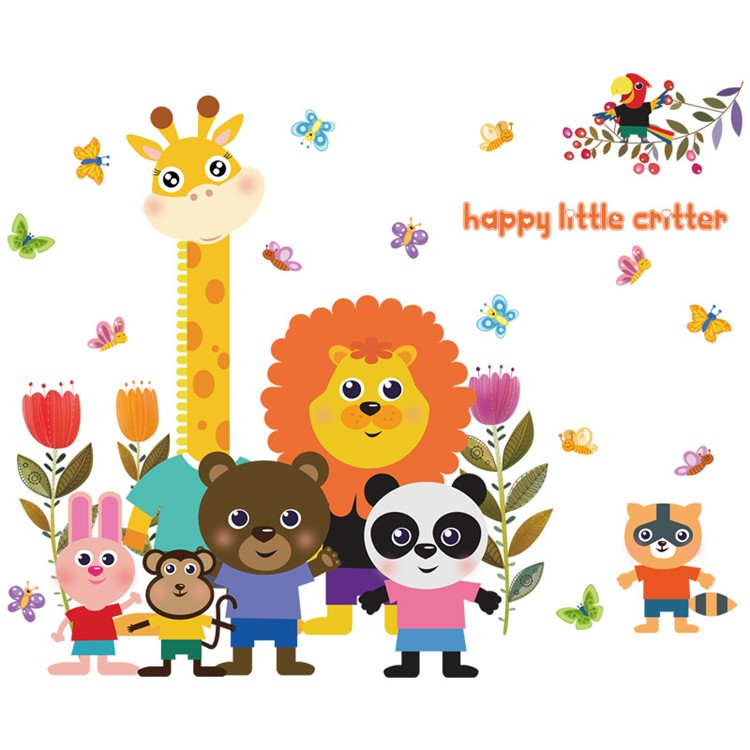 Cartoon Animals Pattern Removable Wall Decal DIY Wall Sticker-3