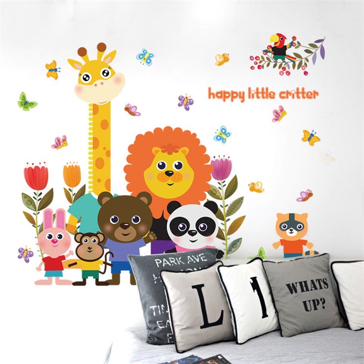 Cartoon Animals Pattern Removable Wall Decal DIY Wall Sticker-5