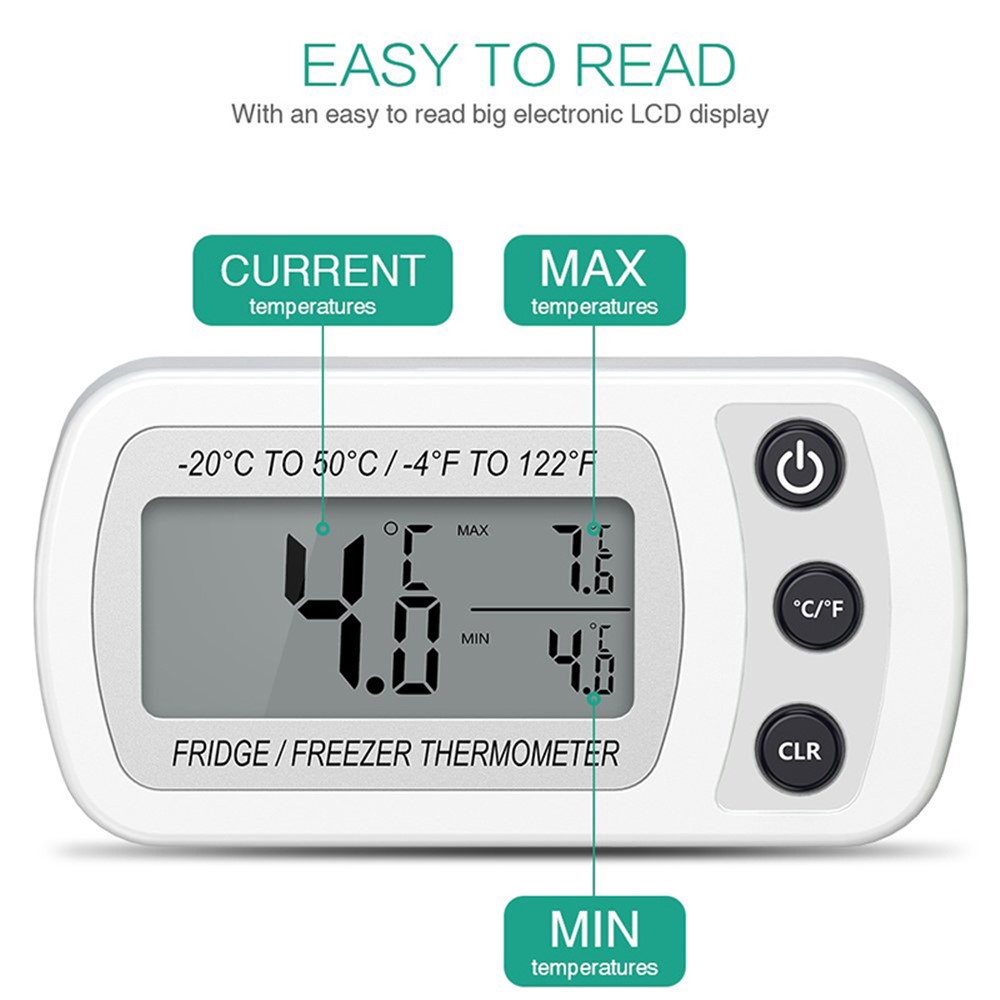Refrigerator Fridge Thermometer LCD Display Digital Freezer Room Thermometer-2