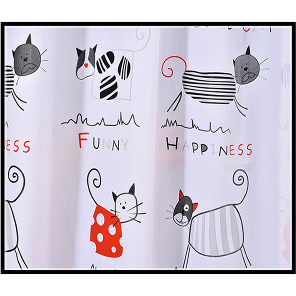 Waterproof Cat Pattern Bathroom Shower Curtain, Size: 180cm x 200cm-2