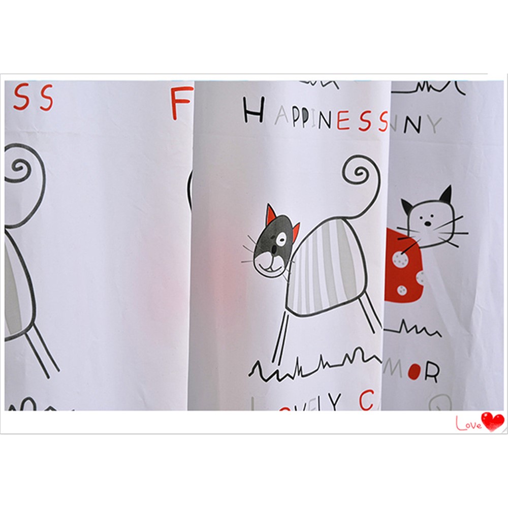 Waterproof Cat Pattern Bathroom Shower Curtain, Size: 180cm x 200cm-3