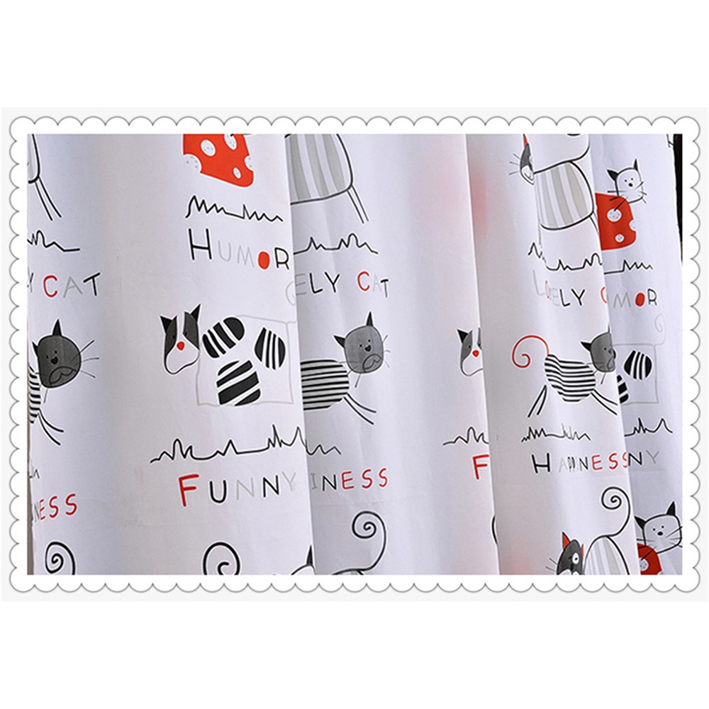Waterproof Cat Pattern Bathroom Shower Curtain, Size: 180cm x 200cm-4