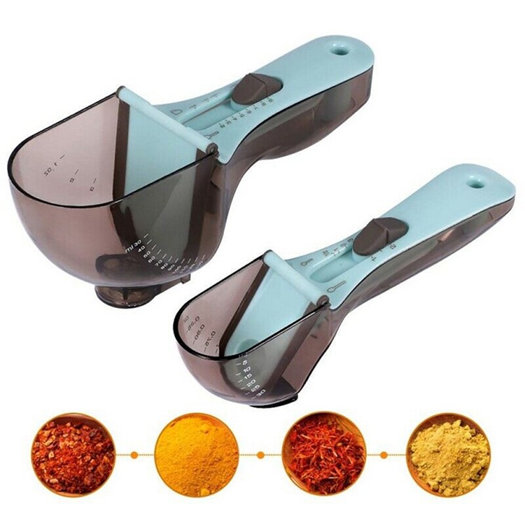 2PCS/Set Adjustable Measuring Cups and Spoons Set Magnetic Scoop-1