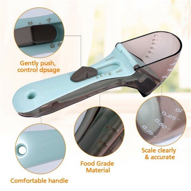2PCS/Set Adjustable Measuring Cups and Spoons Set Magnetic Scoop-7