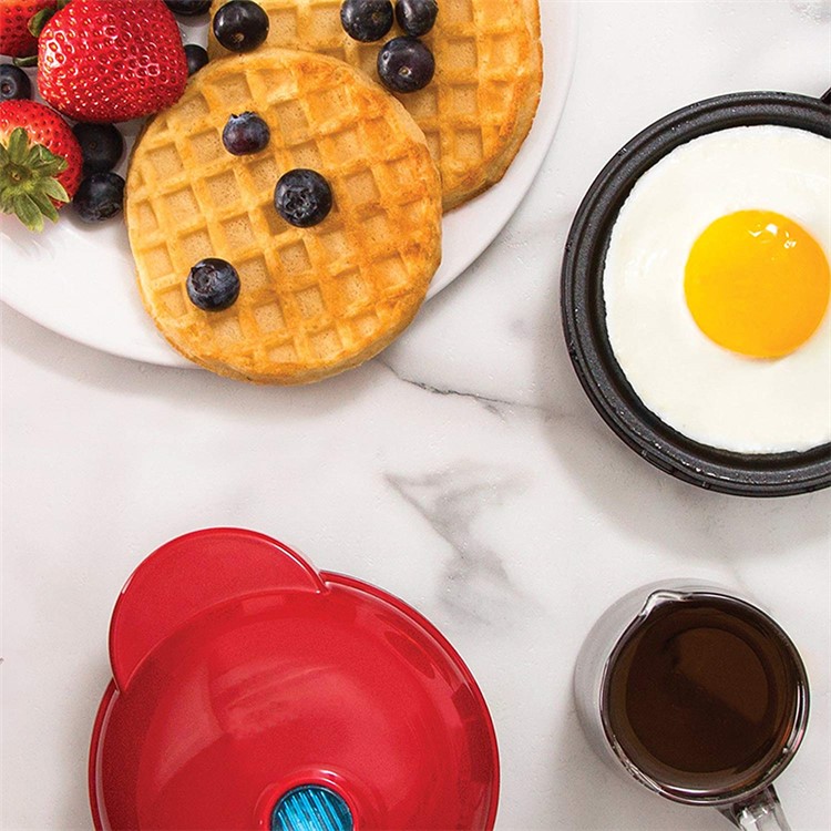Mini Fabricante De La Plancha Redonda Eléctrica Para Tortitas Individuales Galletas Galletas Huevos - Enchufe Para EE.UU.-2