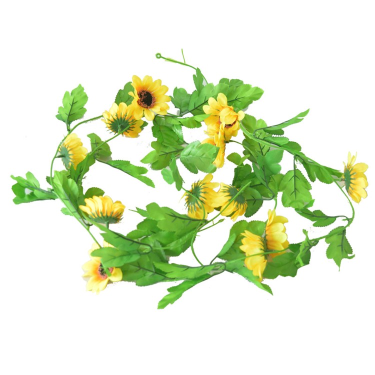 2.4m Artificial Sunflower Fake Flower Wisteria Vine Home Decor-1
