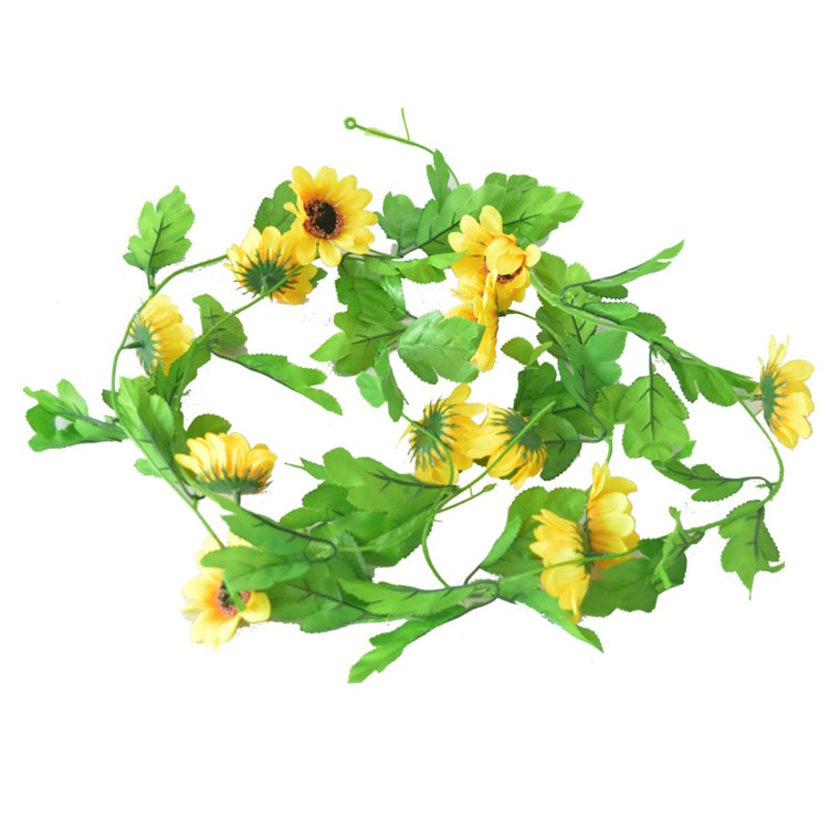 2.4m Artificial Sunflower Fake Flower Wisteria Vine Home Decor-1