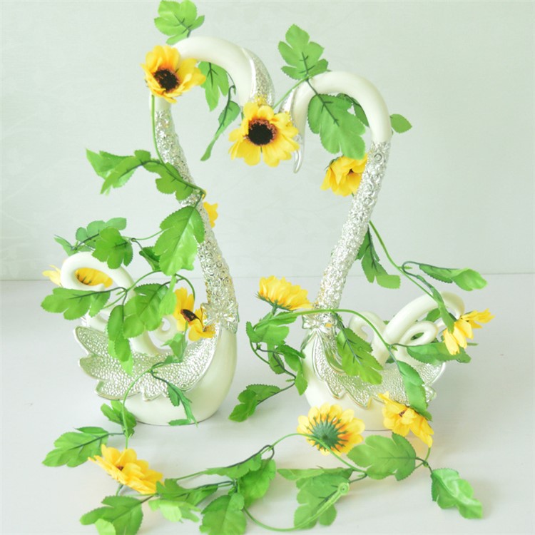 2.4m Artificial Sunflower Fake Flower Wisteria Vine Home Decor-2